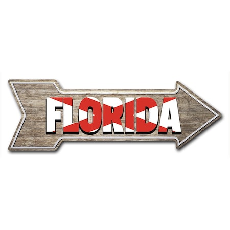 Signmission Florida Arrow Decal Funny Home Decor 30in Wide D-A-10-999864
